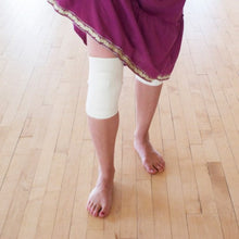 Load image into Gallery viewer, white knee pad, natural kneepads dance, dancers
